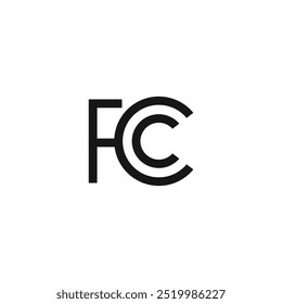 Ilustração do vetor do símbolo do ícone da FCC