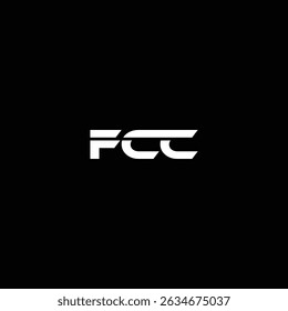 FCC lettering bold typography Logo design.