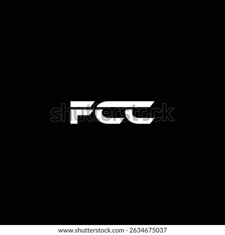 FCC lettering bold typography Logo design.