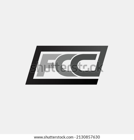 FCC Logo Creative Modern Minimal Alphabet F C Initial Letter Mark Monogram Editable in Vector Format