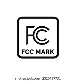 FCC packaging mark icon symbol vector
