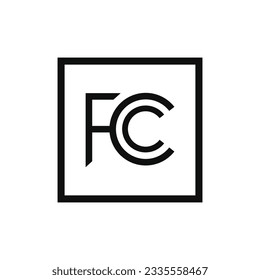 FCC packaging mark icon symbol vector
