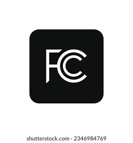 FCC packaging mark icon symbol vector