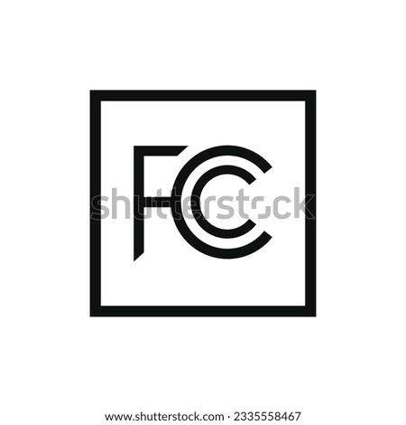 FCC packaging mark icon symbol vector