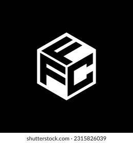 FCF letter logo design in illustration. Vector logo, calligraphy designs for logo, Poster, Invitation, etc.