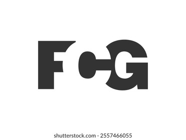 FCG logo design. Initial letter F C G bold font style for tech startups, consulting, corporate branding. Creative company name, headlines typography identity, trendy logotype. Vector illustration.