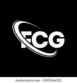 Logo de FCG. Carta FCG. Diseño del logotipo de la letra de FCG. Iniciales Logotipo de FCG enlazado con el círculo y el logotipo del monograma en mayúsculas. Tipografía FCG para tecnología, negocio y marca inmobiliaria.