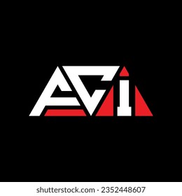 FCI triangle letter logo design with triangle shape. FCI triangle logo design monogram. FCI triangle vector logo template with red color. FCI triangular logo Simple, Elegant, and Luxurious design.