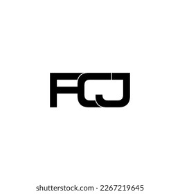 diseño del logotipo del monograma de la letra inicial de fcj