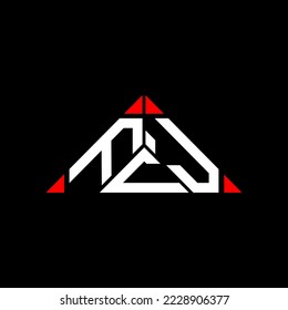 FCJ letter logo creative design with vector graphic, FCJ simple and modern logo in round triangle shape.