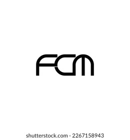 diseño del logotipo de la letra monograma de la tipografía fcm