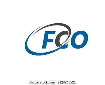 Letra FCO diseño creativo elegante del logo de swoosh