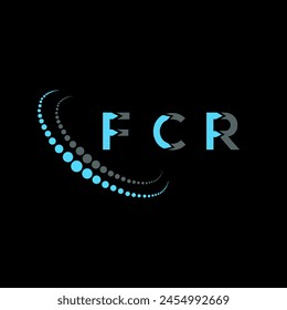 Diseño abstracto del logotipo de la letra de FCR. FCR diseño único. FCR.

