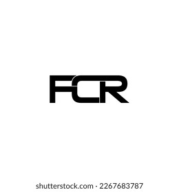 fcr typography letter monogram logo design