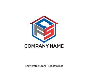 FCS Letter Logo Design with Creative Modern initial icon template