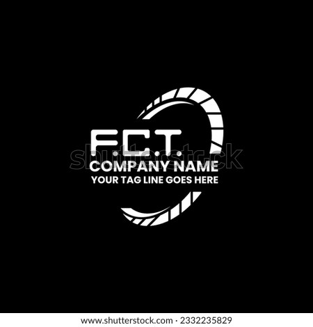 FCT letter logo creative design with vector graphic, FCT simple and modern logo. FCT luxurious alphabet design  