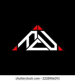 FCU Brief Logo kreatives Design mit Vektorgrafik, FCU einfaches und modernes Logo in runder Dreiecksform.