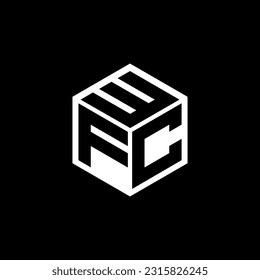 FCW letter logo design in illustration. Vector logo, calligraphy designs for logo, Poster, Invitation, etc.