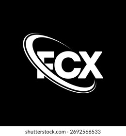 FCX logo. FCX letter. FCX letter logo design. Intitials FCX logo linked with circle and uppercase monogram logo. FCX-typography for technology, business and real estate brand.