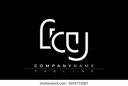 FCY abstract letter design. Modern Business Logo Design With Abstract Typography and Contemporary Style