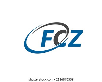 Letra FCZ diseño creativo elegante del logo de swoosh
