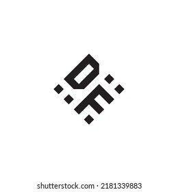 FD abstract geometric concept logo in high quality professional design that will be best for street style