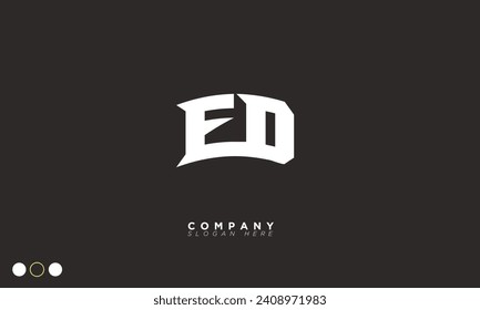 FD Alphabet letters Initials Monogram logo DF, F and D