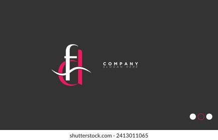 FD Alphabet letters Initials Monogram logo DF, F and D