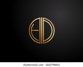 FD circle shape gold color design
