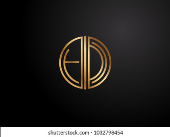 FD circle shape gold color design