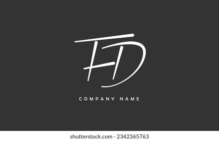 FD, DF Abstract Letters Logo Monogram