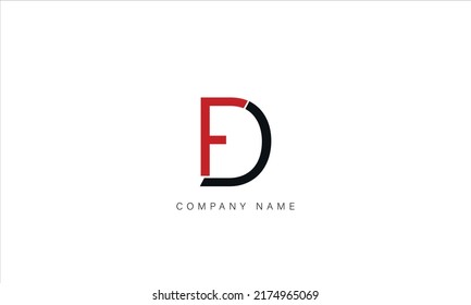 FD, DF Alphabet Letters Logo Monogram
