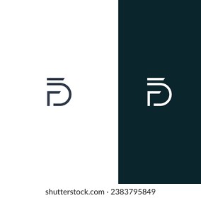 FD, elementos de plantilla de diseño de logotipo de letras DF. Logo de la letra digital abstracta moderna.