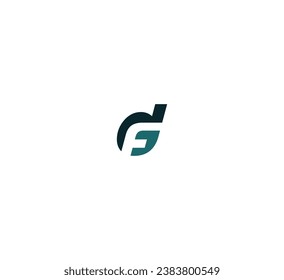 FD, elementos de plantilla de diseño de logotipo de letras DF. Logo de la letra digital abstracta moderna.