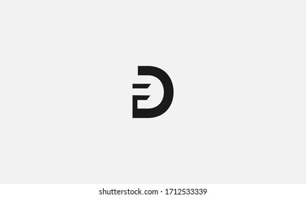Logo für FD- oder DF-Buchstaben. Einzigartig attraktives, kreatives, modernes Logo für FD DF F D-Anfangsbuchstaben