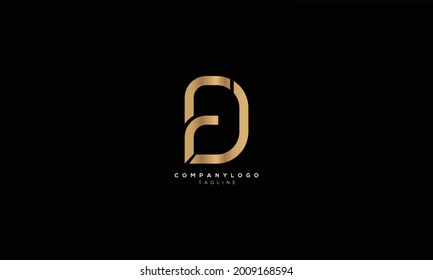 FD F AND D Abstract initial monogram letter alphabet logo design