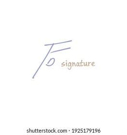 FD F D Escritura manuscrita inicial o logotipo manuscrito para la identidad
con monograma de belleza y diseño elegante de logotipo