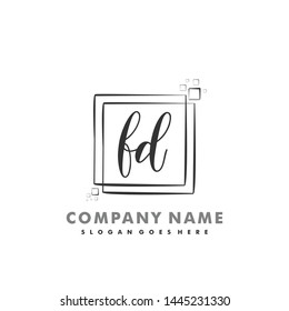 FD Initial beauty monogram logo vector