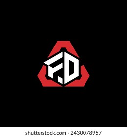 FD initial logo modern and futuristic concept for esport or gaming logo