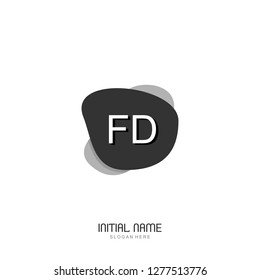 FD Initial logo template vector