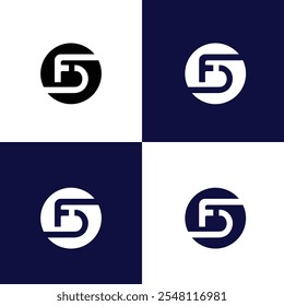 Letra de FD y logotipo de los App para su negocio