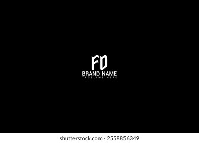 FD letter logo creative design. FD unique design. FD creative initials letter logo concept.