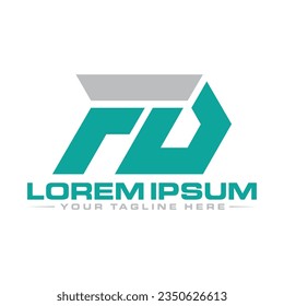 Logo de diseño de carta FD logotipo de diseño creativo 