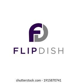 FD letter logo design eps