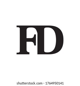FD letter logo design vector