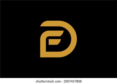 FD letter logo design vector. Monogram FD illustration sign.