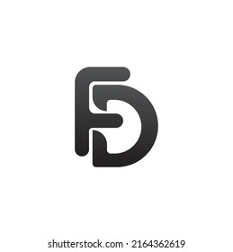 FD Letter logo design vector