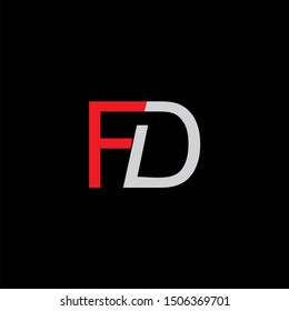 FD Letter monogram with abstrac concept style design