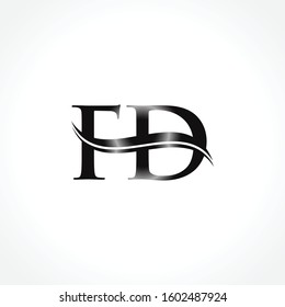 FD letter Type Logo Design vector Template. Abstract Letter FD logo Design