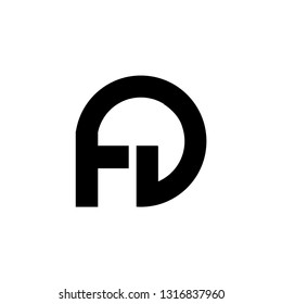 fd letter vector logo